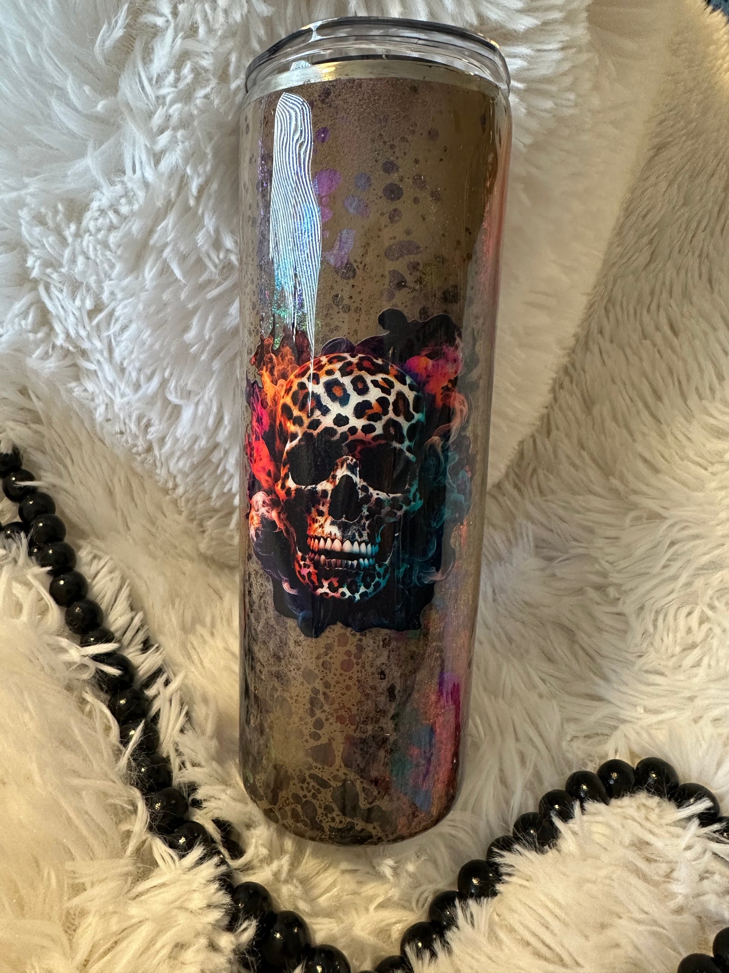 20oz skull tumbler