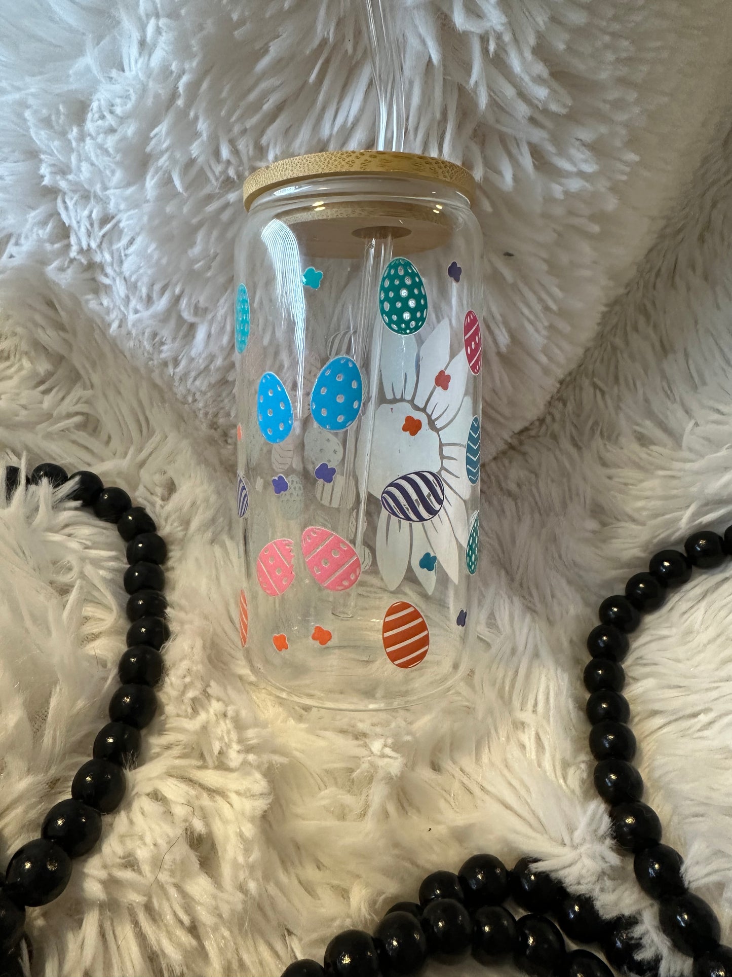 20oz glass Easter tumbler