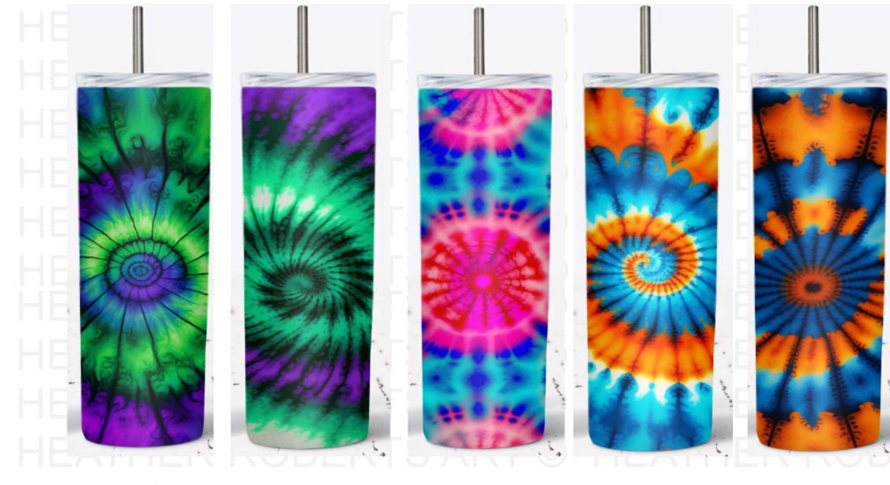 20 oz Tie Dye Sublimation Tumbler
