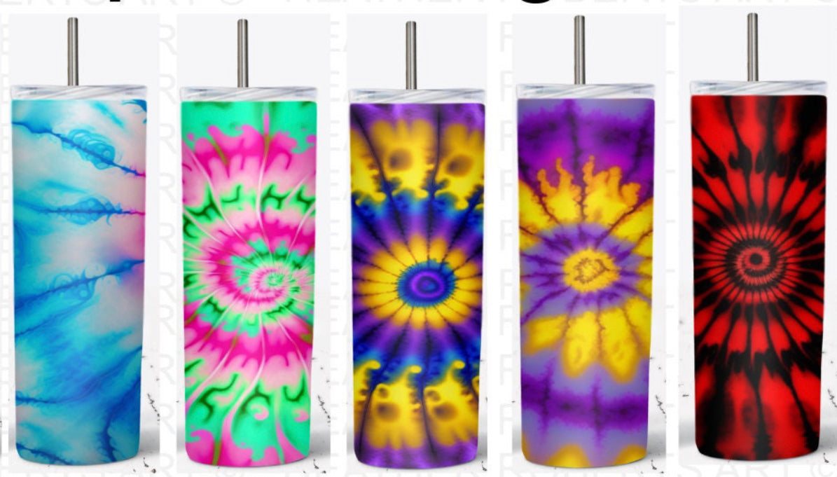 20 oz Tie Dye Sublimation Tumbler